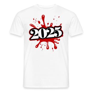 2025 klecks - Männer T-Shirt - Weiß - Vorne - AI Model Male 178 dark (178cm)