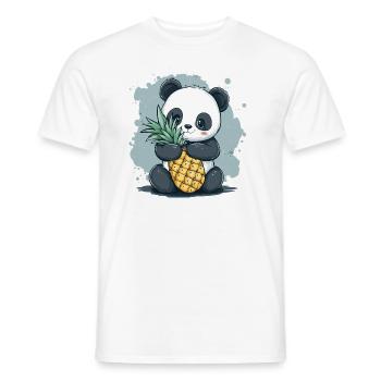 Panda et ananas - T-shirt homme - blanc - Devant - AI Model Male 178 dark (178cm)
