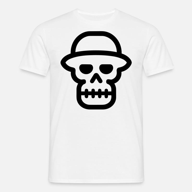 Schädel - Männer T-Shirt - Weiß