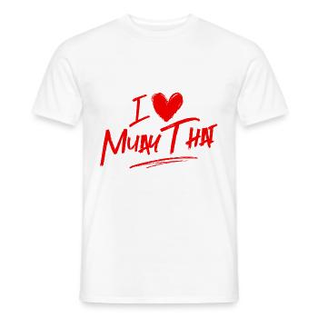 Ich liebe Muay Thai - Männer T-Shirt - Weiß - Vorne - AI Model Male 178 dark (178cm)