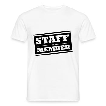 Membres du personnel - T-shirt homme - blanc - Devant - AI Model Male 178 dark (178cm)