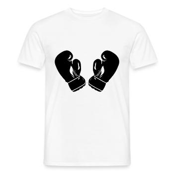 Boxing Gloves Symbol Boxing Sports - Men's T-Shirt - white - Front - AI Model Male 178 dark (178cm)