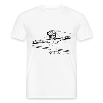 Jesus Christ Cross Easter - Men's T-Shirt - white - Front - AI Model Male 178 dark (178cm)