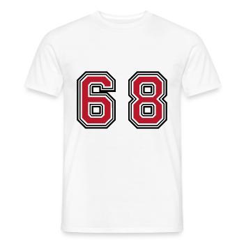 68 Symbole numérique - T-shirt homme - blanc - Devant - AI Model Male 178 dark (178cm)