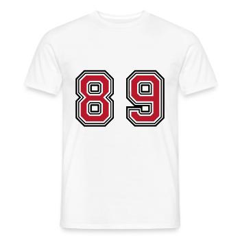 89 Number Symbol - Men's T-Shirt - white - Front - AI Model Male 178 dark (178cm)