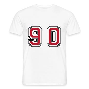 90 Number Symbol - Men's T-Shirt - white - Front - AI Model Male 178 dark (178cm)