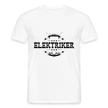 Elektriker Beruf - Männer T-Shirt - Weiß - Vorne - AI Model Male 178 dark (178cm)