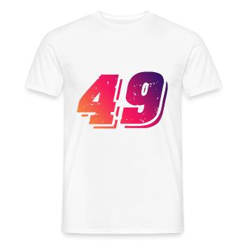 49 Zahl Symbol - Männer T-Shirt - Weiß - Vorne - AI Model Male 178 dark (178cm)