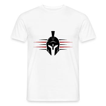 Spartan Helmet Warrior Gladiator - Men's T-Shirt - white - Front - AI Model Male 178 dark (178cm)