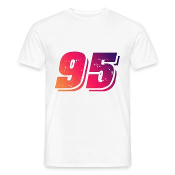 Symbole numérique 95 - T-shirt homme - blanc - Devant - AI Model Male 178 dark (178cm)