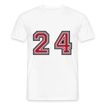 24 symboles numériques - T-shirt homme - blanc - Devant - AI Model Male 178 dark (178cm)
