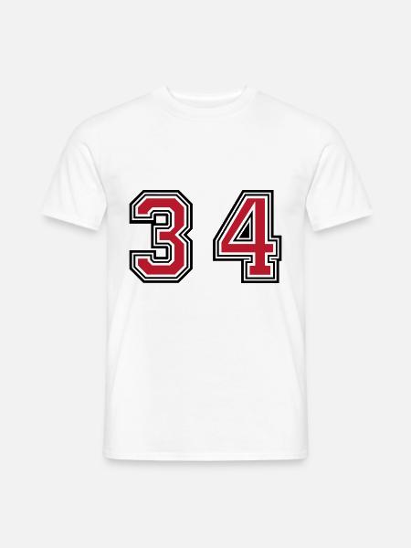 34 symboles numériques - T-shirt homme - blanc