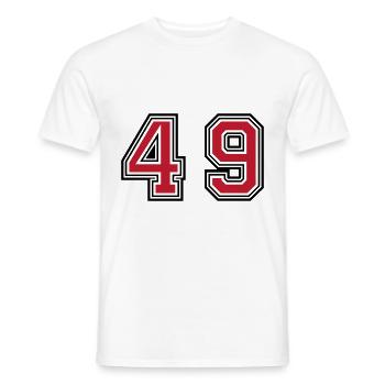 49 Zahl symbol - Männer T-Shirt - Weiß - Vorne - AI Model Male 178 dark (178cm)