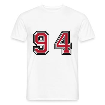 94 Symbole numérique - T-shirt homme - blanc - Devant - AI Model Male 178 dark (178cm)