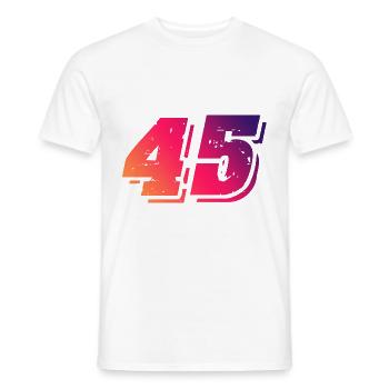 Symbole numérique 45 - T-shirt homme - blanc - Devant - AI Model Male 178 dark (178cm)