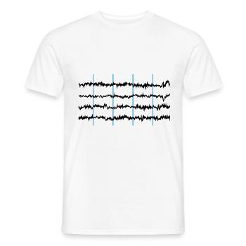 brainwaves - Männer T-Shirt - Weiß - Vorne - AI Model Male 178 dark (178cm)