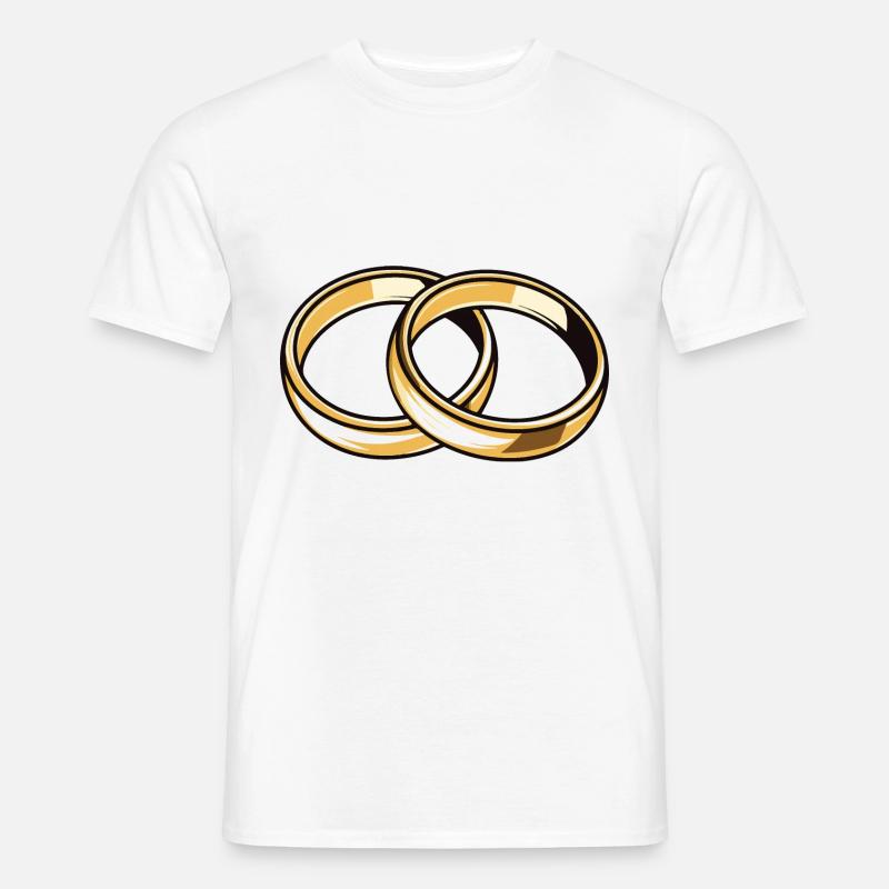 Eheringe Hochzeit - Männer T-Shirt - Weiß