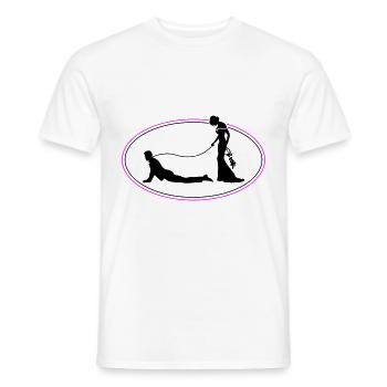 Hochzeit Brautpaar Leine - Männer T-Shirt - Weiß - Vorne - AI Model Male 178 dark (178cm)