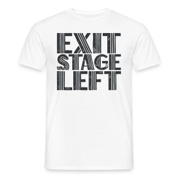 Quitter l’étape à gauche en disant drôle citation amusante étape amusante - T-shirt homme - blanc - Devant - AI Model Male 178 dark (178cm)