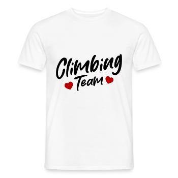 Climbing Team - Männer T-Shirt - Weiß - Vorne - AI Model Male 178 dark (178cm)