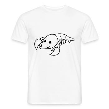 Homard Comic Animal - T-shirt homme - blanc - Devant - AI Model Male 178 dark (178cm)