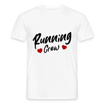 Cœur d’équipe de course à pied - T-shirt homme - blanc - Devant - AI Model Male 178 dark (178cm)