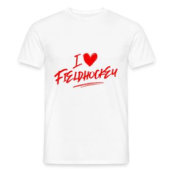 J’adore le hockey sur gazon - T-shirt homme - blanc - Devant - AI Model Male 178 dark (178cm)