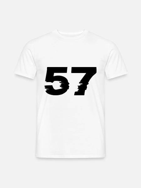 57 Number - Men's T-Shirt - white
