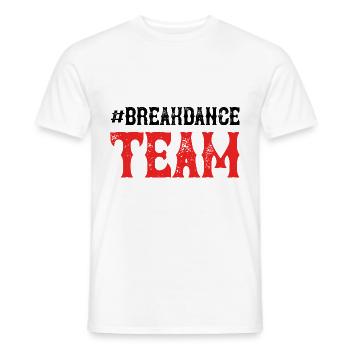 Breakdance Team - Men's T-Shirt - white - Front - AI Model Male 178 dark (178cm)