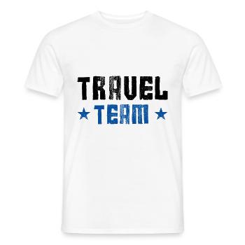 Travel Team - Männer T-Shirt - Weiß - Vorne - AI Model Male 178 dark (178cm)
