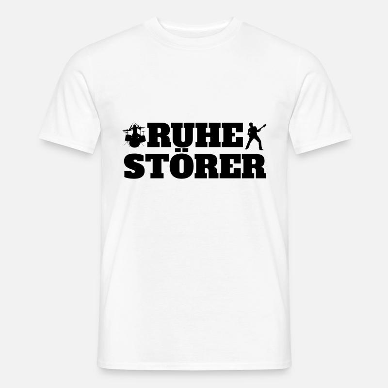 Ruhestörer Schlagzeuger Gitarrist - Männer T-Shirt - Weiß