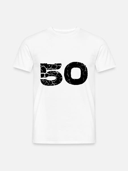 50 Zahl Trikot - Männer T-Shirt - Weiß