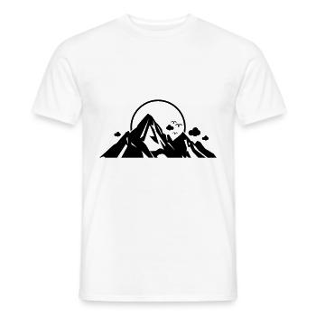 Berge Symbol Mountains - Men's T-Shirt - white - Front - AI Model Male 178 dark (178cm)