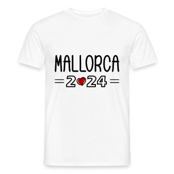 Mallorca 2024 Herz - Männer T-Shirt - Weiß - Vorne - AI Model Male 178 dark (178cm)