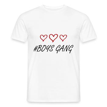 Boys Gang Herz Liebe - Männer T-Shirt - Weiß - Vorne - AI Model Male 178 dark (178cm)