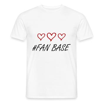Fan Base Heart Love - Men's T-Shirt - white - Front - AI Model Male 178 dark (178cm)