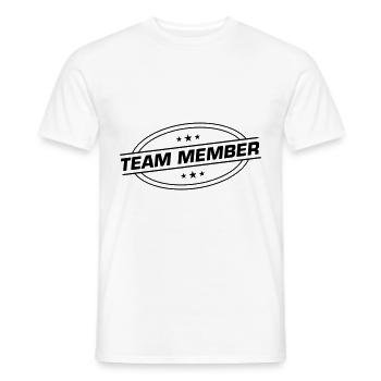 Team Member - Men's T-Shirt - white - Front - AI Model Male 178 dark (178cm)
