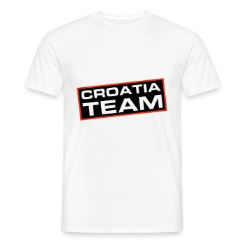 Croatia Team - Men's T-Shirt - white - Front - AI Model Male 178 dark (178cm)