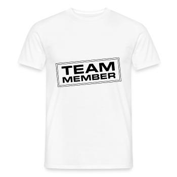 Team Member - Men's T-Shirt - white - Front - AI Model Male 178 dark (178cm)