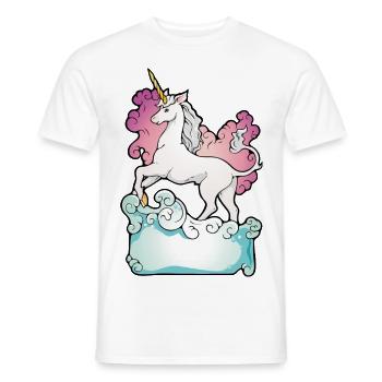 Unicorn Rainbow Daughter Gift Födelsedag - T-shirt herr - vit - Fram - AI Model Male 178 dark (178cm)