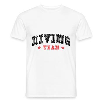 Diving Team - Men's T-Shirt - white - Front - AI Model Male 178 dark (178cm)