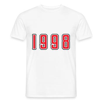 1998 year birthday - Men's T-Shirt - white - Front - AI Model Male 178 dark (178cm)