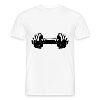 Dumbbell Gym Symbol Workout - T-shirt homme - blanc - Devant - AI Model Male 178 dark (178cm)