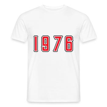 1976 Jahr Geburtstag - Männer T-Shirt - Weiß - Vorne - AI Model Male 178 dark (178cm)