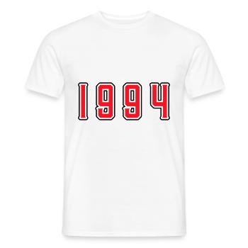 1994 year birthday - Men's T-Shirt - white - Front - AI Model Male 178 dark (178cm)