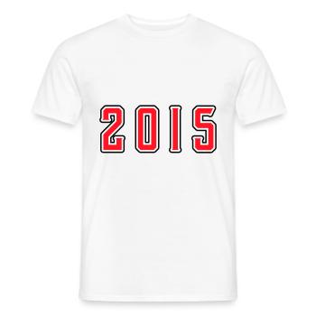 Anniversaire 2015 - T-shirt homme - blanc - Devant - AI Model Male 178 dark (178cm)