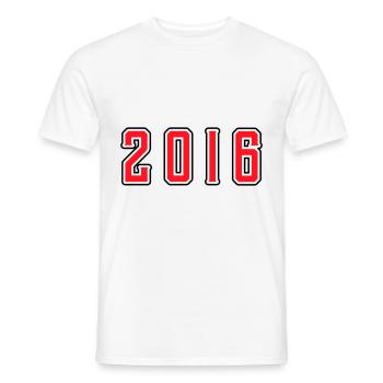 2016 year birthday - Men's T-Shirt - white - Front - AI Model Male 178 dark (178cm)