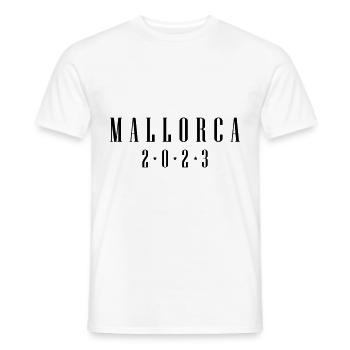 Mallorca 2023 - Men's T-Shirt - white - Front - AI Model Male 178 dark (178cm)