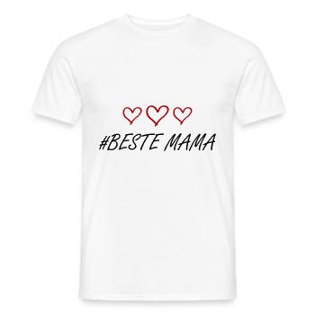 Meilleure Maman Coeur Amour - T-shirt homme - blanc - Devant - AI Model Male 178 dark (178cm)
