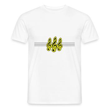 Music symbol clef - Men's T-Shirt - white - Front - AI Model Male 178 dark (178cm)